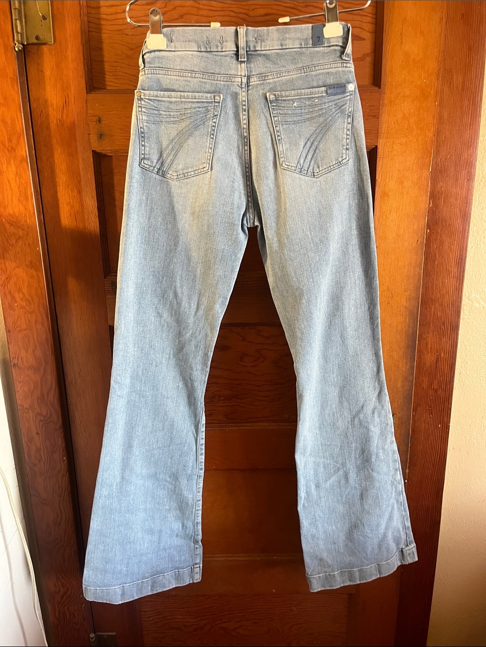 7 For All Mankind Light Wash Flared Jeans
